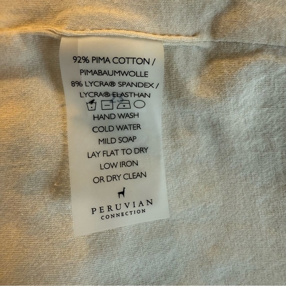 Peruvian Connection | Serengeti Sheath Black and Cream Midi Dress | Sz M - Picture 8 of 8